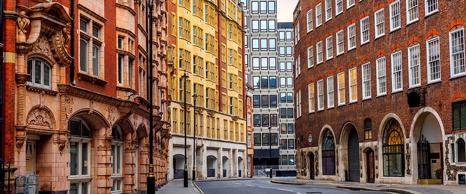 London colourful street